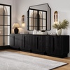 image:imageNathan James Iris MidCentury Modern White Wood Credenza with Arched Cabinet Doors for Living RoomJoey Black Oak