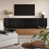 image:imageNathan James Iris MidCentury Modern White Wood Credenza with Arched Cabinet Doors for Living RoomJoey Black Oak