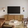 image:imageNathan James Iris MidCentury Modern White Wood Credenza with Arched Cabinet Doors for Living RoomJoey Light Brown