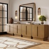 image:imageNathan James Iris MidCentury Modern White Wood Credenza with Arched Cabinet Doors for Living RoomJoey Light Brown