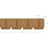 image:imageNathan James Iris MidCentury Modern White Wood Credenza with Arched Cabinet Doors for Living RoomJoey Light Brown
