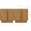 image:imageNathan James Iris MidCentury Modern White Wood Credenza with Arched Cabinet Doors for Living RoomJoey Light Brown
