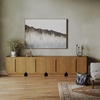 image:imageNathan James Iris MidCentury Modern White Wood Credenza with Arched Cabinet Doors for Living RoomJoey Light Brown