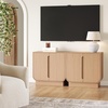 image:imageNathan James Iris MidCentury Modern White Wood Credenza with Arched Cabinet Doors for Living RoomJoey Raw Oak