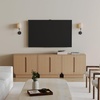 image:imageNathan James Iris MidCentury Modern White Wood Credenza with Arched Cabinet Doors for Living RoomJoey Raw Oak