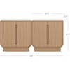 image:imageNathan James Iris MidCentury Modern White Wood Credenza with Arched Cabinet Doors for Living RoomJoey Raw Oak