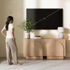 image:imageNathan James Iris MidCentury Modern White Wood Credenza with Arched Cabinet Doors for Living RoomRaw Oak