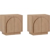 image:imageNathan James Iris MidCentury Modern White Wood Credenza with Arched Cabinet Doors for Living RoomRaw Oak