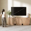 image:imageNathan James Iris MidCentury Modern White Wood Credenza with Arched Cabinet Doors for Living RoomRaw Oak