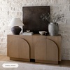 image:imageNathan James Iris MidCentury Modern White Wood Credenza with Arched Cabinet Doors for Living RoomRaw Oak