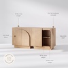 image:imageNathan James Iris MidCentury Modern White Wood Credenza with Arched Cabinet Doors for Living RoomRaw Oak