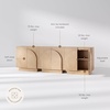 image:imageNathan James Iris MidCentury Modern White Wood Credenza with Arched Cabinet Doors for Living RoomRaw Oak