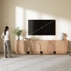 image:imageNathan James Iris MidCentury Modern White Wood Credenza with Arched Cabinet Doors for Living RoomRaw Oak