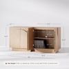 image:imageNathan James Iris MidCentury Modern White Wood Credenza with Arched Cabinet Doors for Living RoomRaw Oak