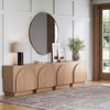 image:imageNathan James Iris MidCentury Modern White Wood Credenza with Arched Cabinet Doors for Living RoomRaw Oak