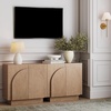 image:imageNathan James Iris MidCentury Modern White Wood Credenza with Arched Cabinet Doors for Living RoomRaw Oak