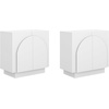 image:imageNathan James Iris MidCentury Modern White Wood Credenza with Arched Cabinet Doors for Living RoomWhite