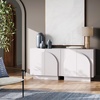 image:imageNathan James Iris MidCentury Modern White Wood Credenza with Arched Cabinet Doors for Living RoomWhite