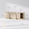 image:imageNathan James Iris MidCentury Modern White Wood Credenza with Arched Cabinet Doors for Living RoomWhite Oak