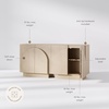 image:imageNathan James Iris MidCentury Modern White Wood Credenza with Arched Cabinet Doors for Living RoomWhite Oak