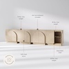 image:imageNathan James Iris MidCentury Modern White Wood Credenza with Arched Cabinet Doors for Living RoomWhite Oak