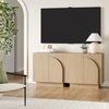 image:imageNathan James Iris MidCentury Modern White Wood Credenza with Arched Cabinet Doors for Living RoomWhite Oak
