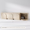 image:imageNathan James Iris MidCentury Modern White Wood Credenza with Arched Cabinet Doors for Living RoomWhite Oak