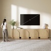 image:imageNathan James Iris MidCentury Modern White Wood Credenza with Arched Cabinet Doors for Living RoomWhite Oak