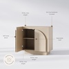 image:imageNathan James Iris MidCentury Modern White Wood Credenza with Arched Cabinet Doors for Living RoomWhite Oak