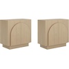image:imageNathan James Iris MidCentury Modern White Wood Credenza with Arched Cabinet Doors for Living RoomWhite Oak
