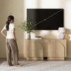 image:imageNathan James Iris MidCentury Modern White Wood Credenza with Arched Cabinet Doors for Living RoomWhite Oak