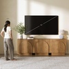 image:imageNathan James Iris MidCentury Modern White Wood Credenza with Arched Cabinet Doors for Living RoomWhite Oak