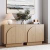 image:imageNathan James Iris MidCentury Modern White Wood Credenza with Arched Cabinet Doors for Living RoomWhite Oak