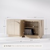 image:imageNathan James Iris MidCentury Modern White Wood Credenza with Arched Cabinet Doors for Living RoomWhite Oak