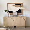 image:imageNathan James Iris MidCentury Modern White Wood Credenza with Arched Cabinet Doors for Living RoomWhite Oak