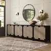 image:imageNathan James Jacala Mid Century Modern Entryway Storage Cabinet with Doors Living Room Accent Cabinet with Wood Frame Black OakBlack