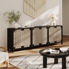 image:imageNathan James Jacala Mid Century Modern Entryway Storage Cabinet with Doors Living Room Accent Cabinet with Wood Frame Black OakBlack