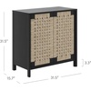 image:imageNathan James Jacala Mid Century Modern Entryway Storage Cabinet with Doors Living Room Accent Cabinet with Wood Frame Black OakBlack