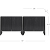 image:imageNathan James Jacala Mid Century Modern Entryway Storage Cabinet with Doors Living Room Accent Cabinet with Wood Frame Black OakJacala Black Oak