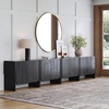 image:imageNathan James Jacala Mid Century Modern Entryway Storage Cabinet with Doors Living Room Accent Cabinet with Wood Frame Black OakJacala Black Oak