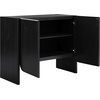 image:imageNathan James Jacala Mid Century Modern Entryway Storage Cabinet with Doors Living Room Accent Cabinet with Wood Frame Black OakJacala Black Oak