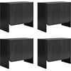 image:imageNathan James Jacala Mid Century Modern Entryway Storage Cabinet with Doors Living Room Accent Cabinet with Wood Frame Black OakJacala Black Oak