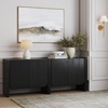 image:imageNathan James Jacala Mid Century Modern Entryway Storage Cabinet with Doors Living Room Accent Cabinet with Wood Frame Black OakJacala Black Oak