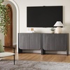 image:imageNathan James Jacala Mid Century Modern Entryway Storage Cabinet with Doors Living Room Accent Cabinet with Wood Frame Black OakJacala Black Oak