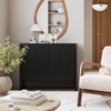 image:imageNathan James Jacala Mid Century Modern Entryway Storage Cabinet with Doors Living Room Accent Cabinet with Wood Frame Black OakJacala Black Oak