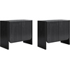 image:imageNathan James Jacala Mid Century Modern Entryway Storage Cabinet with Doors Living Room Accent Cabinet with Wood Frame Black OakJacala Black Oak