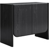 image:imageNathan James Jacala Mid Century Modern Entryway Storage Cabinet with Doors Living Room Accent Cabinet with Wood Frame Black OakJacala Black Oak