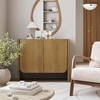 image:imageNathan James Jacala Mid Century Modern Entryway Storage Cabinet with Doors Living Room Accent Cabinet with Wood Frame Black OakJacala Brown