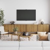 image:imageNathan James Jacala Mid Century Modern Entryway Storage Cabinet with Doors Living Room Accent Cabinet with Wood Frame Black OakJacala Brown