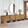image:imageNathan James Jacala Mid Century Modern Entryway Storage Cabinet with Doors Living Room Accent Cabinet with Wood Frame Black OakJacala Brown